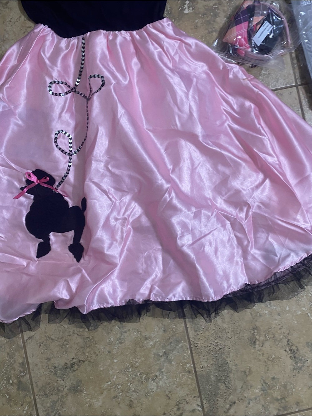 Amscan Miss Sock Hop Girl's Poodle Halloween Dress 50s Retro Costume Size L New - Picture 7 of 12